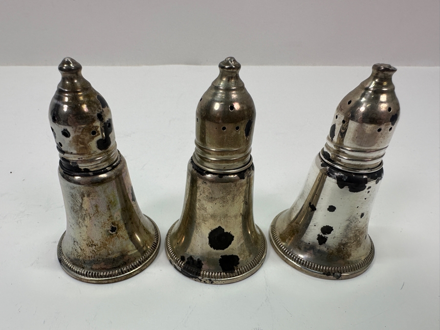 (3) Vintage Duchin Creation Weighted Sterling Silver Salt and Pepper Shakers  [Photo 3]