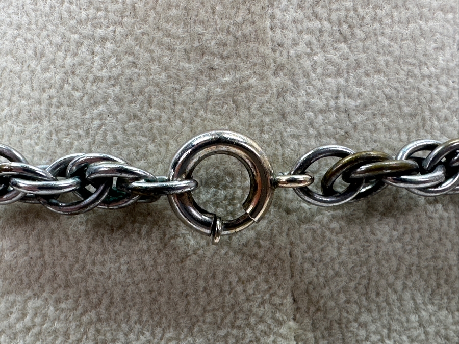 Sterling Silver Rope Chain Necklace 15'L 21.4g [Photo 5]