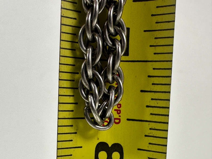 Sterling Silver Rope Chain Necklace 15'L 21.4g [Photo 7]