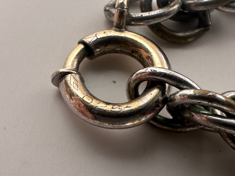 Sterling Silver Rope Chain Necklace 15'L 21.4g [Photo 6]