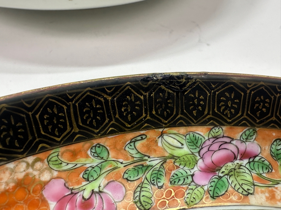 Set of (6) Vintage Japanese Hand Painted Rose Medallion Porcelain Plates [Photo 16]