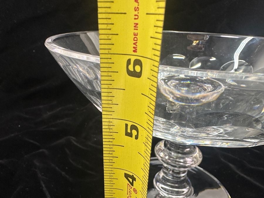 Vintage Val St. Lambert Crystal Footed Compote Bowl 8.5'W x 6'H [Photo 10]