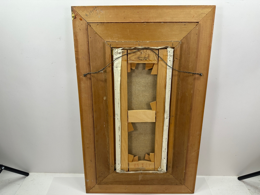 Original Oil Painting On Board Signed Lower Right 7.5 X 18 Framed 18.5 X 29 [Photo 12]