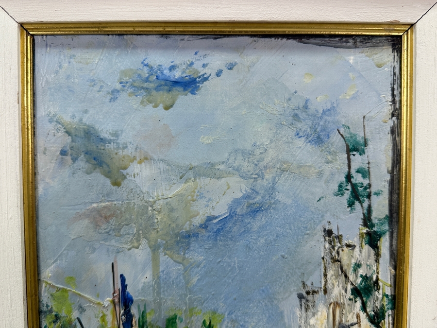 Original Oil Painting On Board Signed Lower Right 7.5 X 18 Framed 18.5 X 29 [Photo 4]