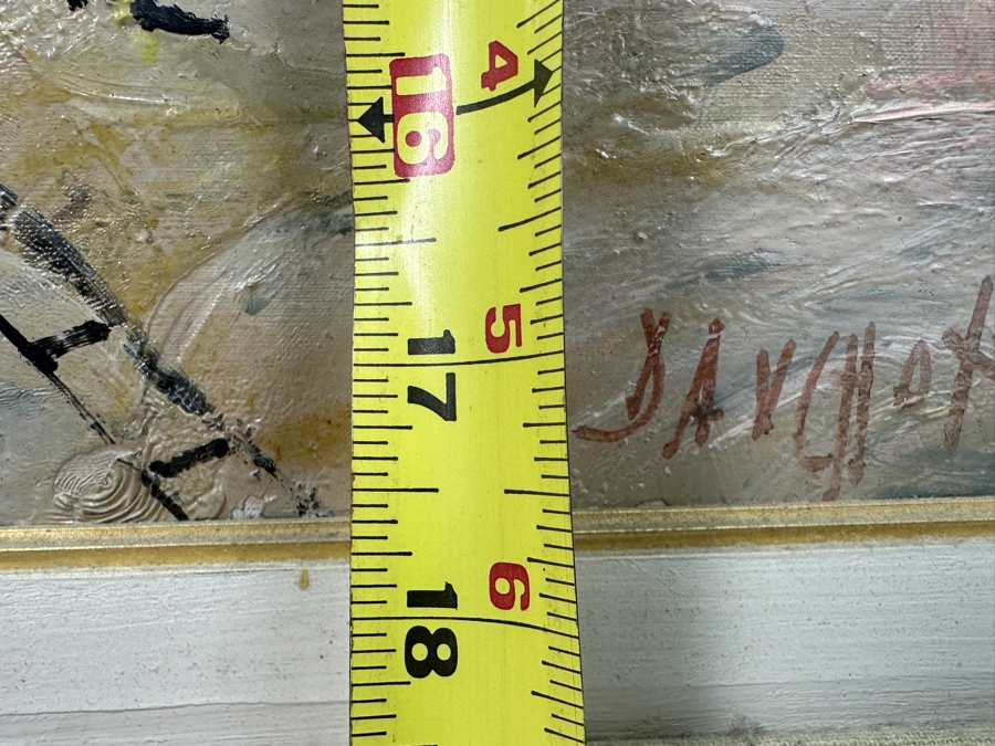 Original Oil Painting On Board Signed Lower Right 7.5 X 18 Framed 18.5 X 29 [Photo 9]