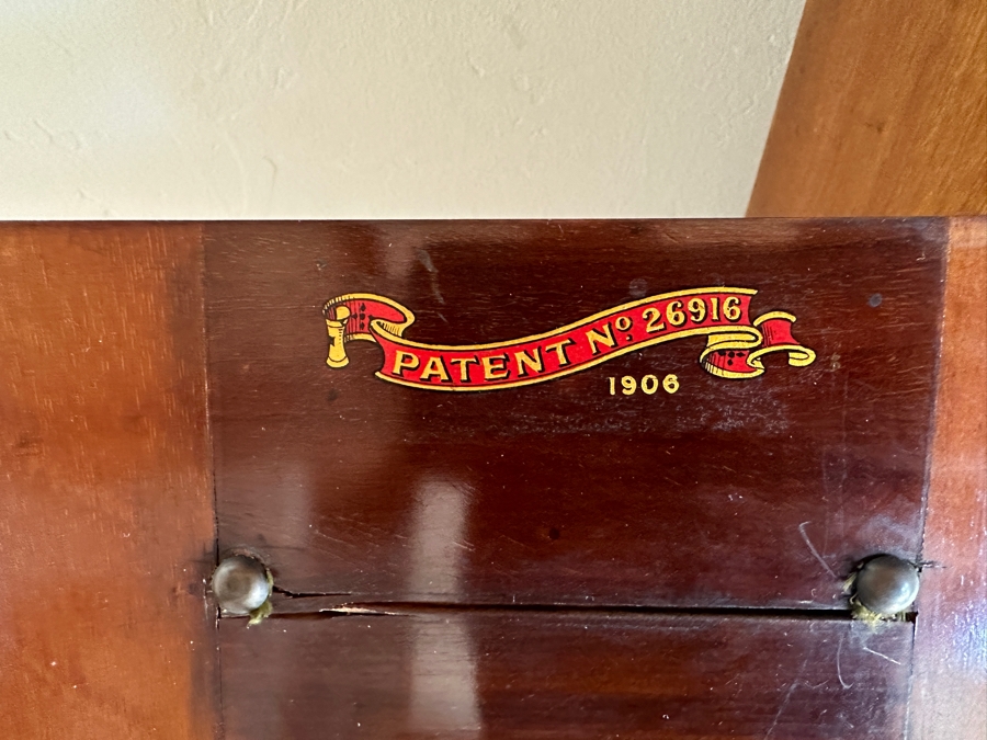 Stunning Antique 1906 Patent Britisher Secretary Desk From England 48W X 18D X 73.5H [Photo 10]