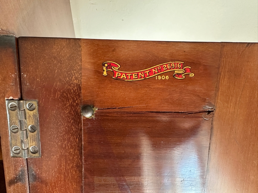Stunning Antique 1906 Patent Britisher Secretary Desk From England 48W X 18D X 73.5H [Photo 11]