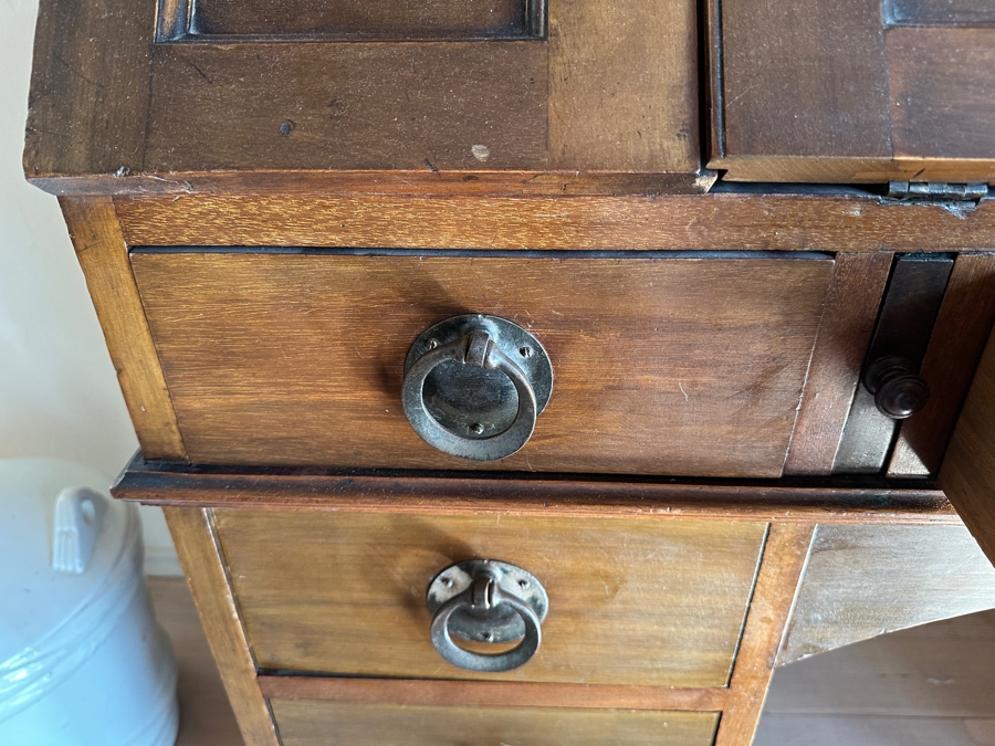 Stunning Antique 1906 Patent Britisher Secretary Desk From England 48W X 18D X 73.5H [Photo 16]
