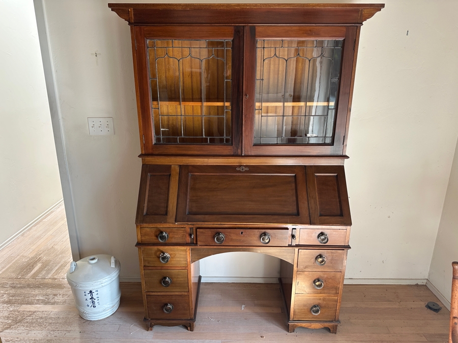 Stunning Antique 1906 Patent Britisher Secretary Desk From England 48W X 18D X 73.5H [Photo 2]
