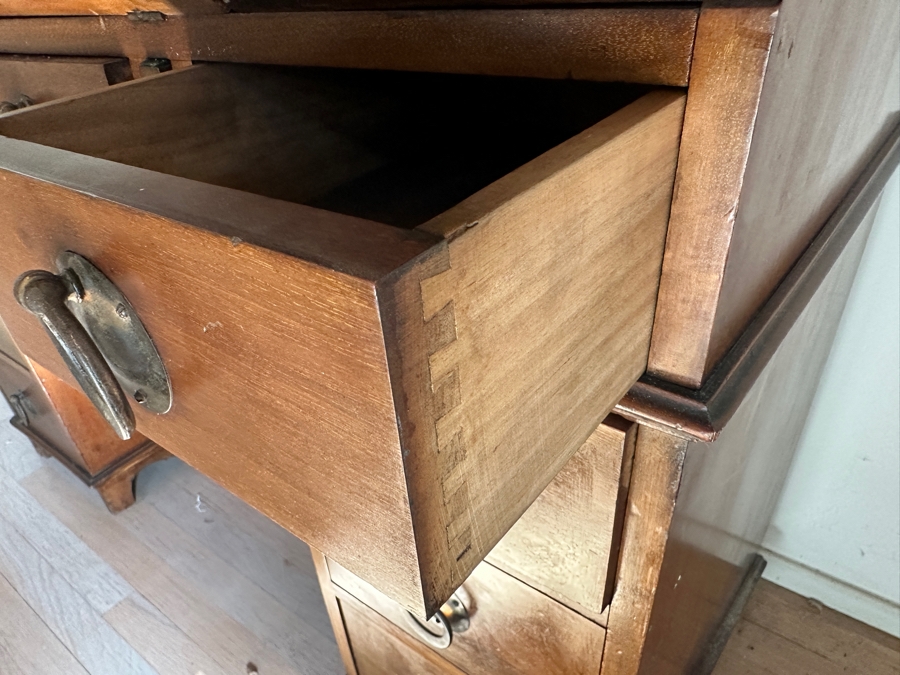 Stunning Antique 1906 Patent Britisher Secretary Desk From England 48W X 18D X 73.5H [Photo 17]