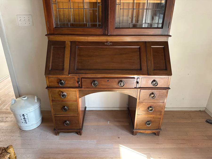 Stunning Antique 1906 Patent Britisher Secretary Desk From England 48W X 18D X 73.5H [Photo 3]
