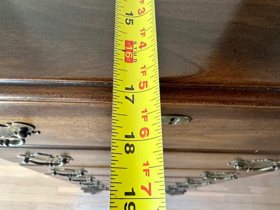 Vintage Cherry Queen Anne Lingerie 7-Drawer Chest Of Drawers Dresser By Statton Trutype Americana 24W X 17D X 55H [Photo 8]