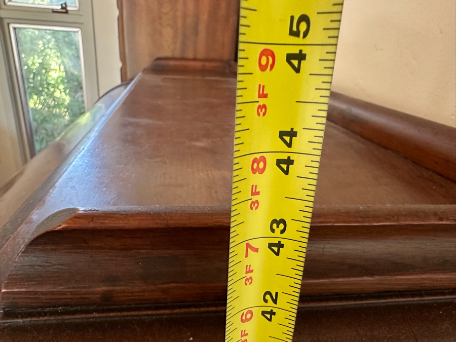 Antique 1892 Rolltop Desk With Engraved Plaque 'Presented To MD J. G. Thompson On His Resignation Of The Head Mastership Of St. George's Schools Birmingham England October 1892' 54W X 26D X 44H [Photo 18]