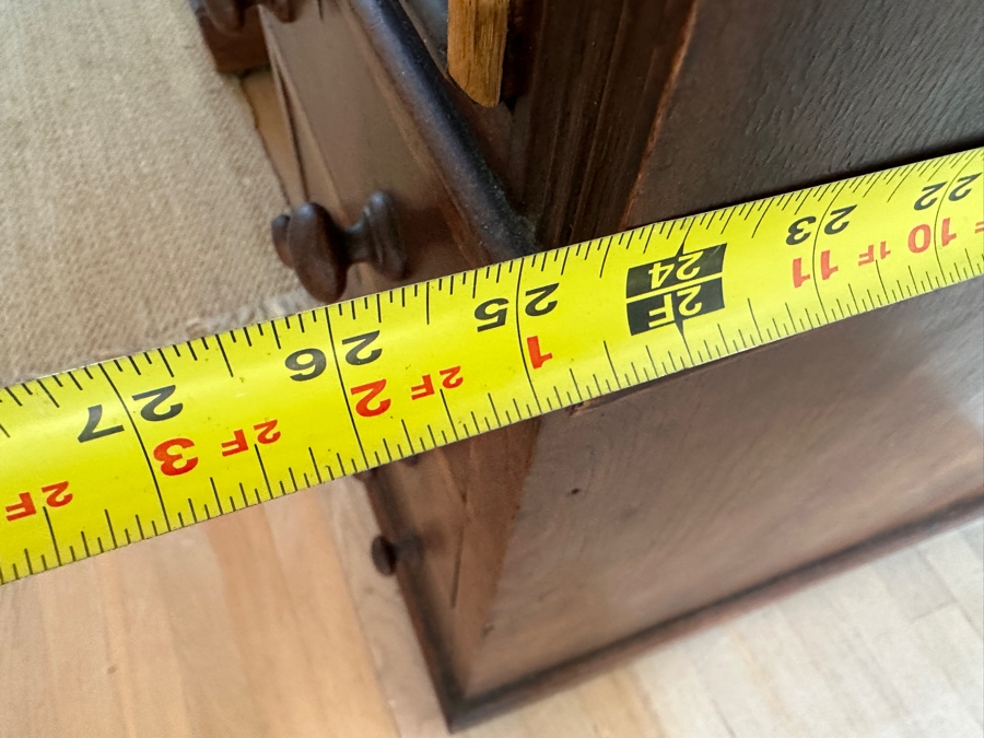 Antique 1892 Rolltop Desk With Engraved Plaque 'Presented To MD J. G. Thompson On His Resignation Of The Head Mastership Of St. George's Schools Birmingham England October 1892' 54W X 26D X 44H [Photo 17]