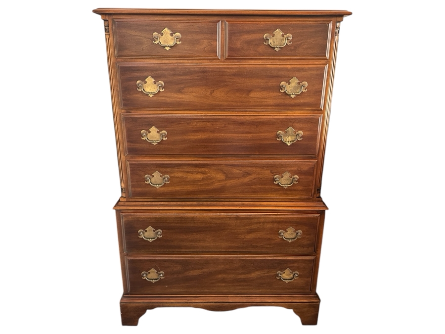 Vintage Highboy 7-Drawer Chest Of Drawers Dresser By Statton Trutype Americana 37W X 19D X 55H [Photo 1]