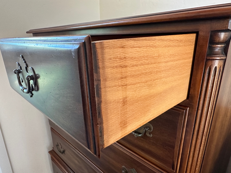 Vintage Highboy 7-Drawer Chest Of Drawers Dresser By Statton Trutype Americana 37W X 19D X 55H [Photo 7]