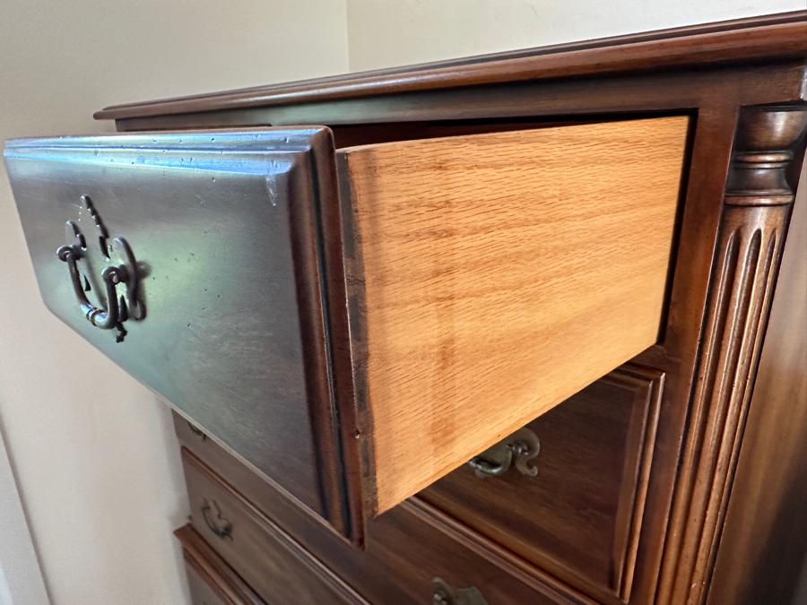 Vintage Highboy 7-Drawer Chest Of Drawers Dresser By Statton Trutype Americana 37W X 19D X 55H [Photo 6]