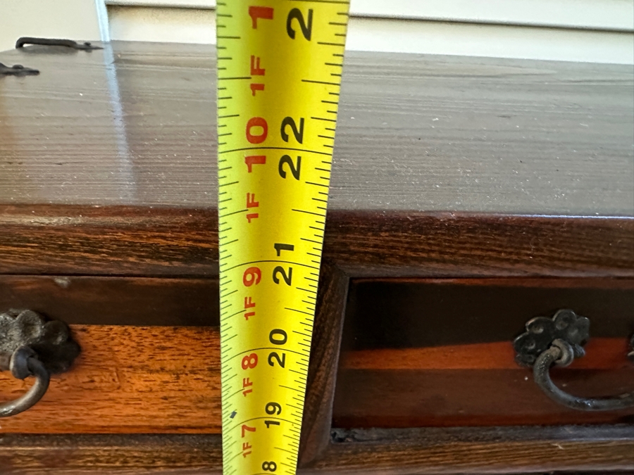 Pair Of Stunning Antique Korean Chests With Hand Wrought Metal Ornamentation 22W X 14D X 21.5H [Photo 17]