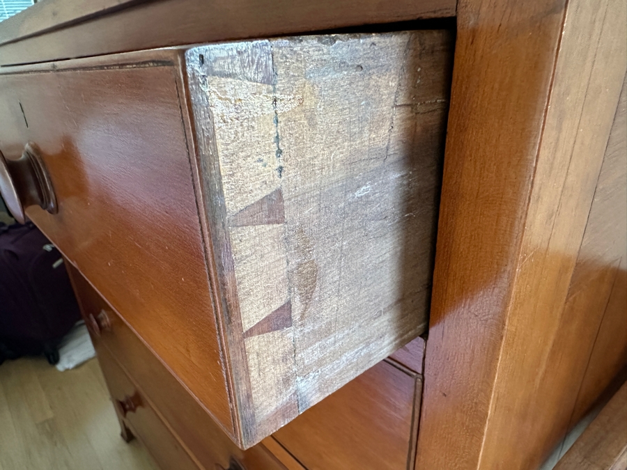 Antique Cherry 5-Drawer Chest Of Drawers Dresser 39W X 20D X 39H [Photo 6]