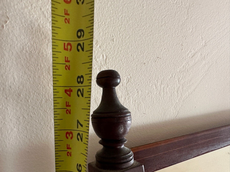 Antique Mahogany Bow Front 4-Drawer Chest Of Drawers Dresser 41W X 22D X 29H With Antique Mahogany Bow Front Swinging Shaving/Toilet Mirror 26W X 8D X 28H [Photo 22]