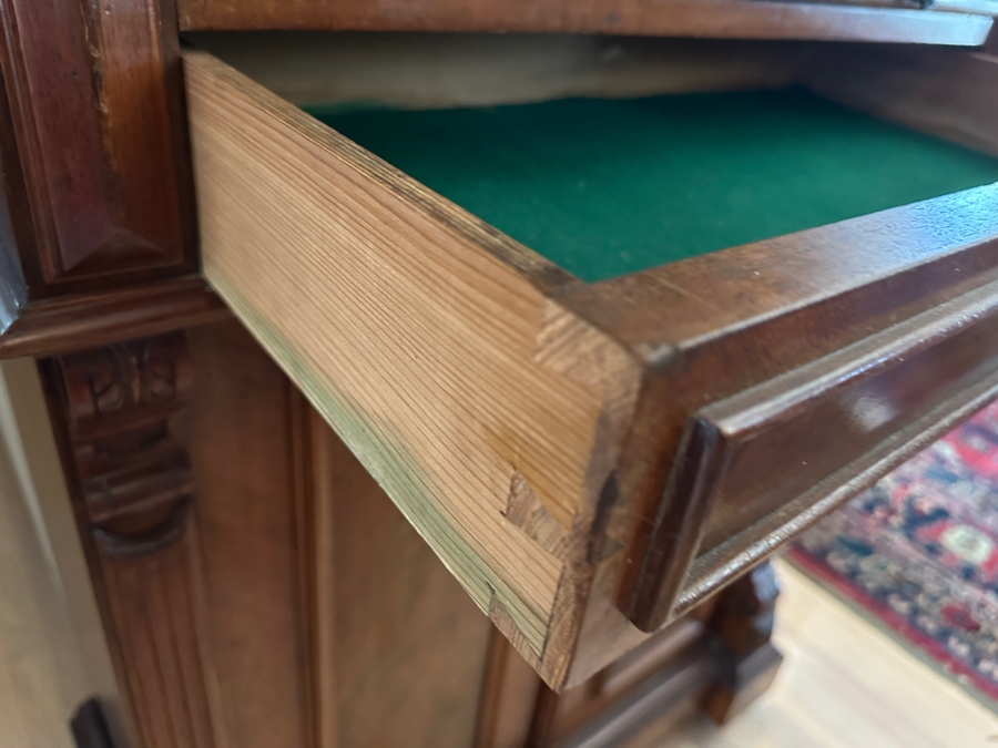 Impressive Antique Victorian Walnut And Marble Dental Collector's Cabinet 32W X 15.5D X 63H Estimate $3,000-$5,000 [Photo 15]