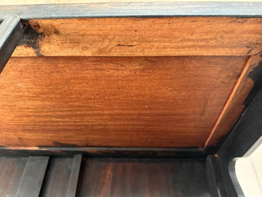 Vintage Chinese Stained Wooden Etagere Bookcase Cabinet 32.5W X 13.75D X 71.75H [Photo 8]