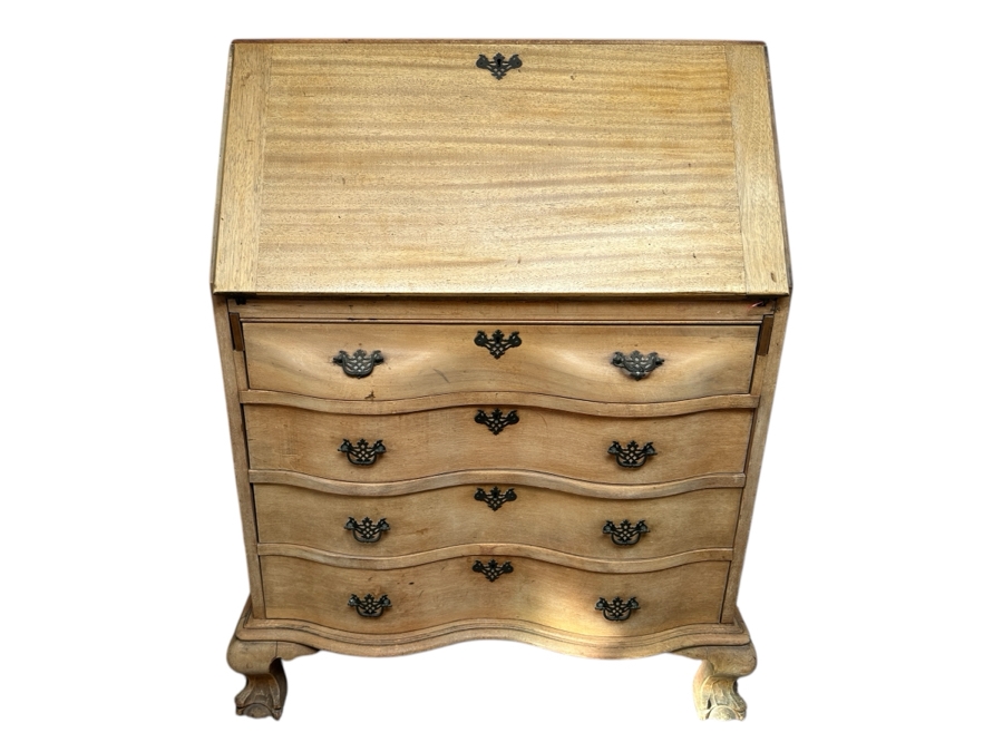 Vintage Drop Leaf Secretary Desk 30'W x 17'D x 40'H [Photo 1]