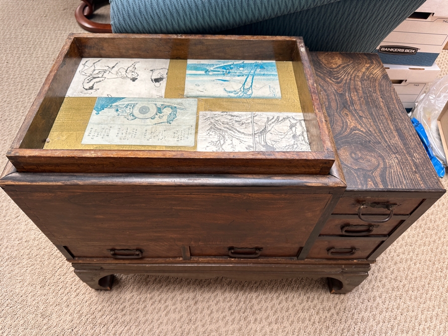 Antique Japanese Hibachi with Five Drawers 29.5'W x 16'D x 23'H [Photo 11]