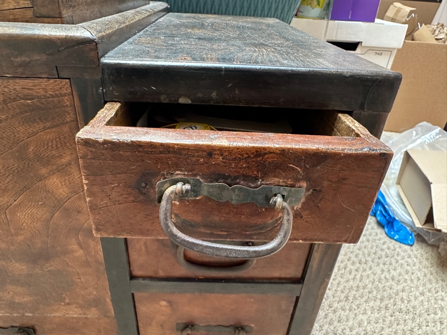 Antique Japanese Hibachi with Five Drawers 29.5'W x 16'D x 23'H [Photo 6]
