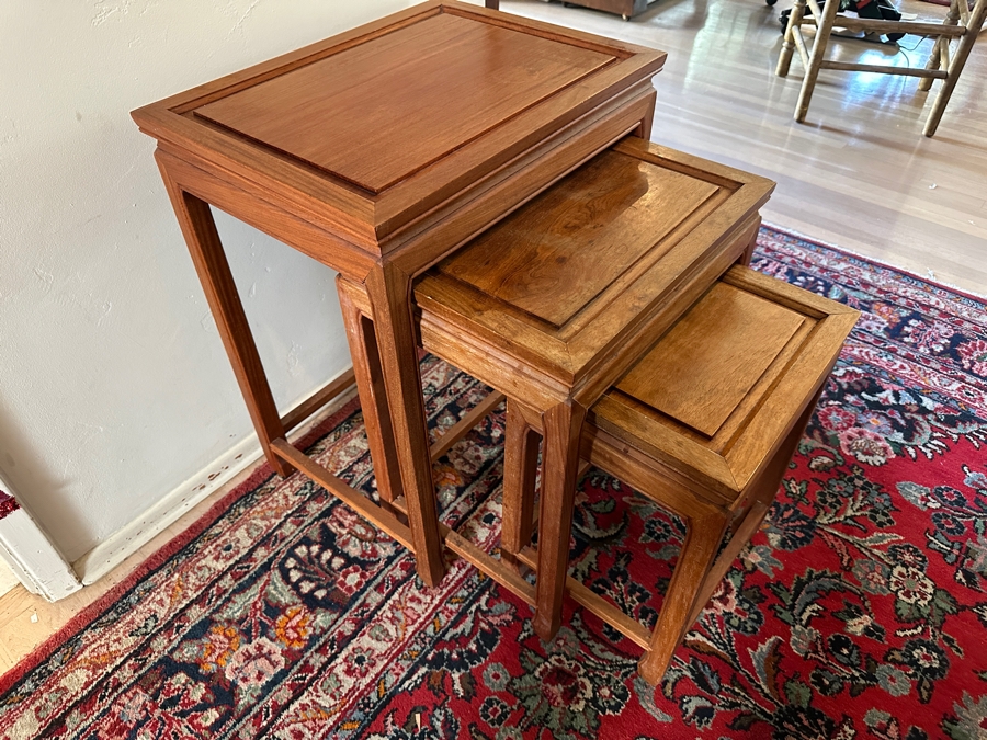 (3) Chinese Nesting Tables 20'W x 16'D x 25'H [Photo 1]