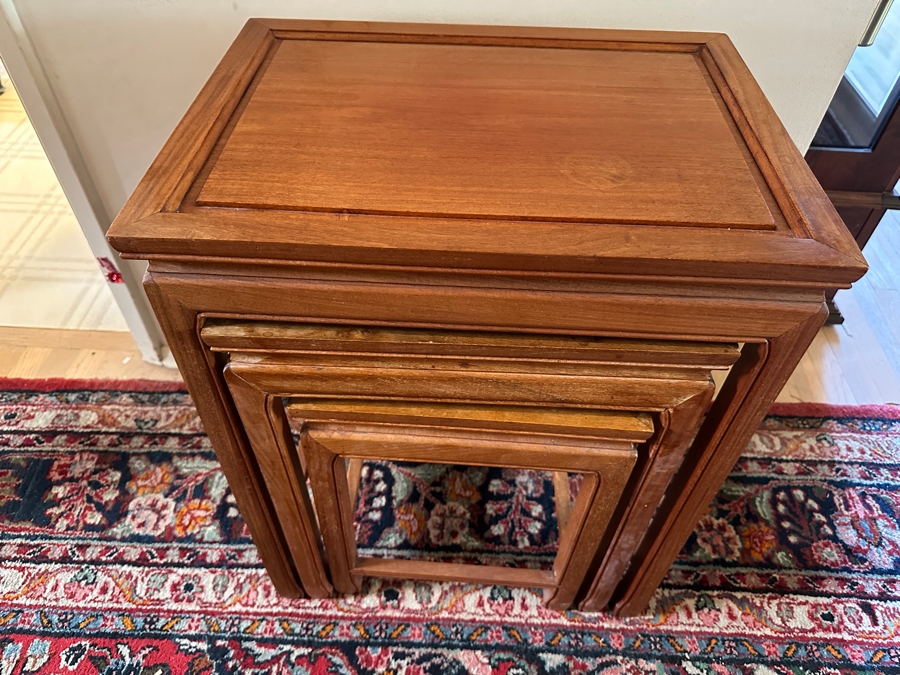 (3) Chinese Nesting Tables 20'W x 16'D x 25'H [Photo 6]