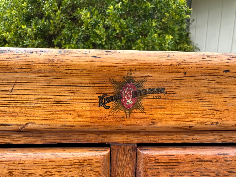 Antique Tiger Oak Library Card Catalog Cabinet 39'W x 16'D x 54.5'H [Photo 4]