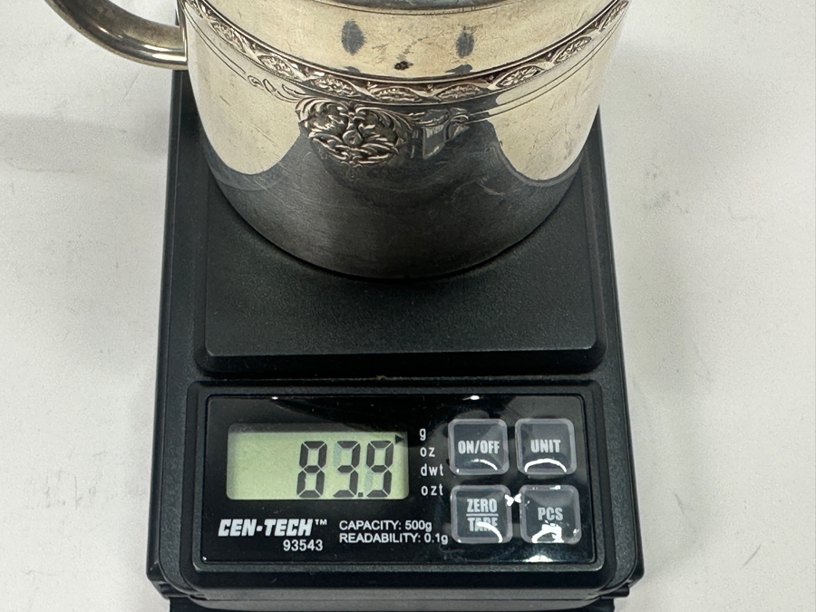 Antique Towle Louis XIV Sterling Silver Baby Christening Cup with Gold Wash Interior by Harold E. Nock [Photo 8]