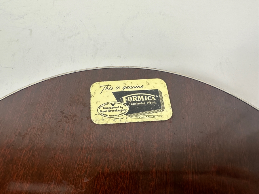 Vintage Sterling Silver Rim Formica Serving Tray 10'W [Photo 5]