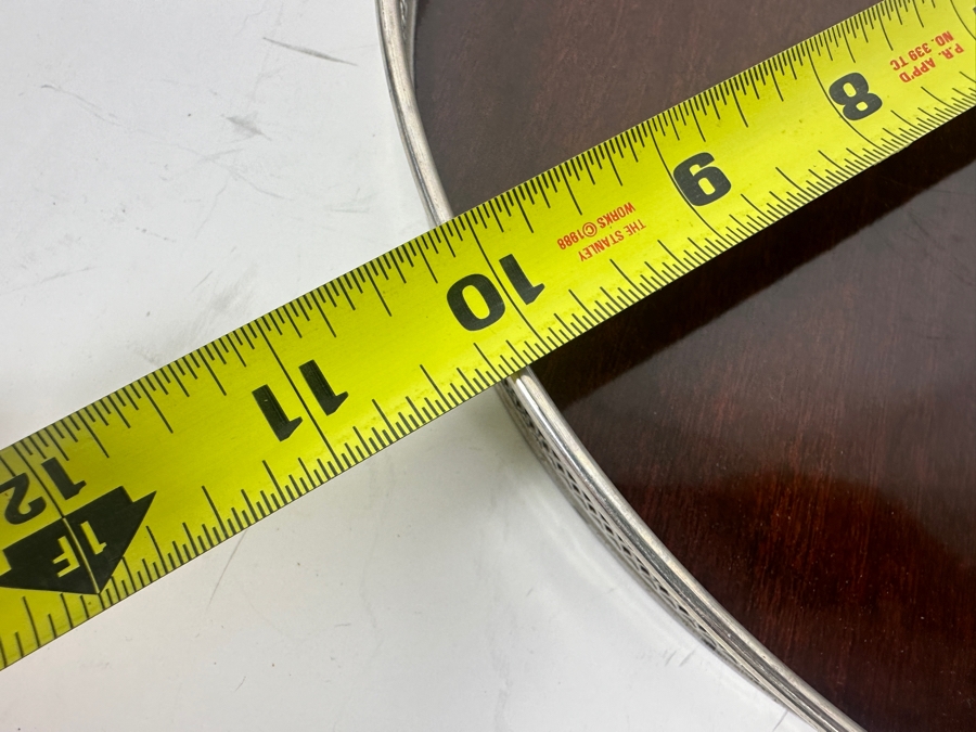 Vintage Sterling Silver Rim Formica Serving Tray 10'W [Photo 7]