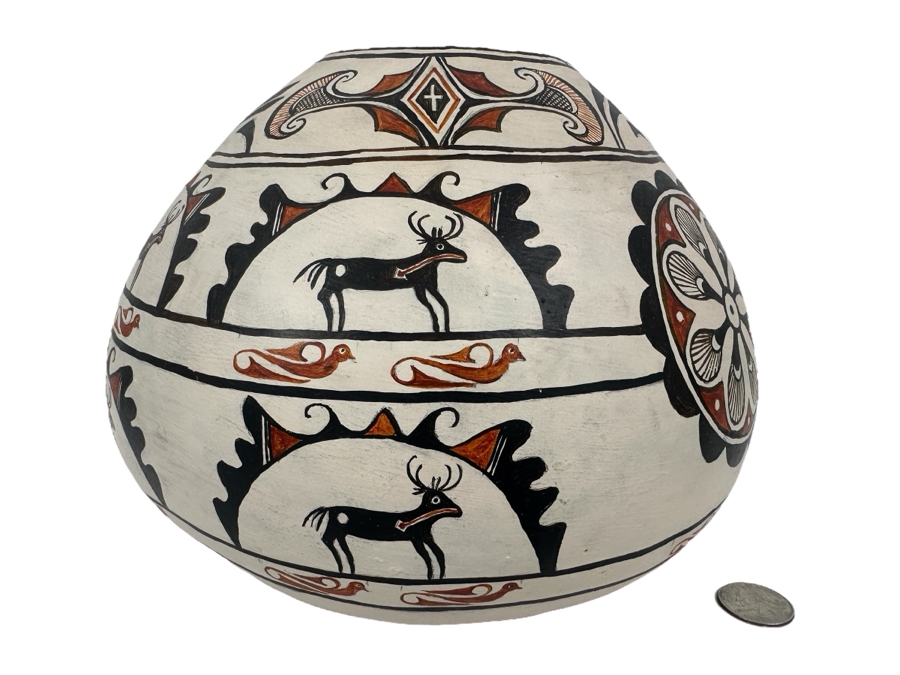 Hand Painted Gourd 9.5W X 7H [Photo 1]