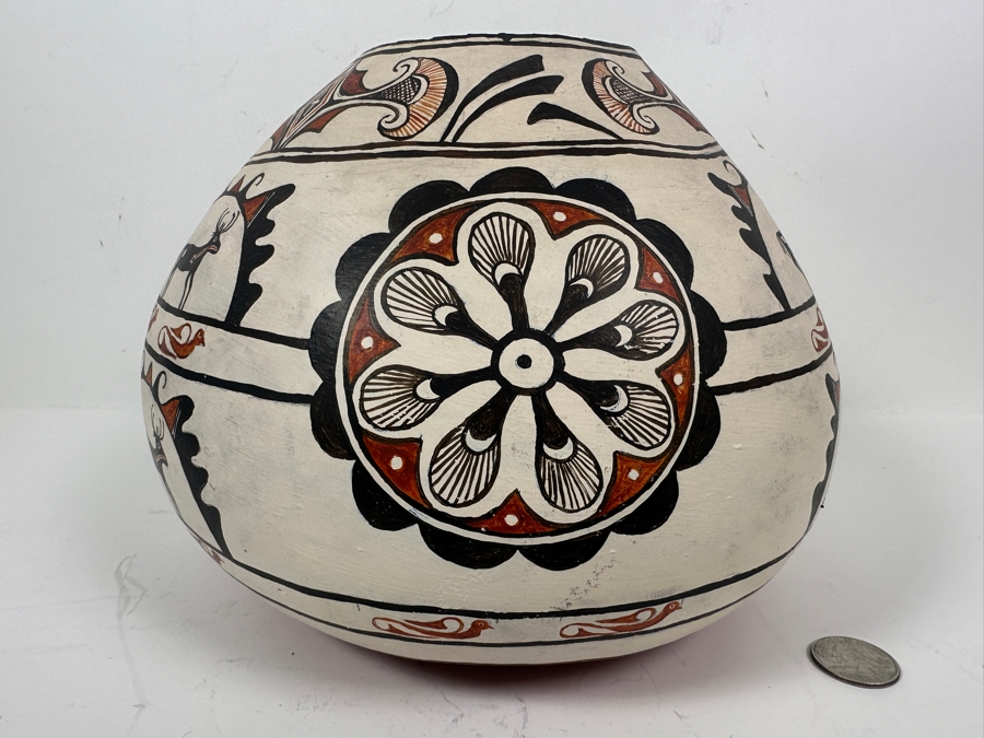 Hand Painted Gourd 9.5W X 7H [Photo 2]