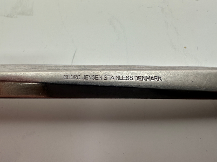 Vintage Georg Jensen Prism Pattern Stainless Flatware Set by Holbek & Dahlerup Circa 1960 [Photo 8]