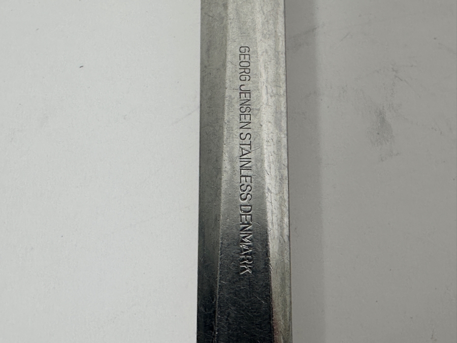 Vintage Georg Jensen Prism Pattern Stainless Flatware Set by Holbek & Dahlerup Circa 1960 [Photo 9]