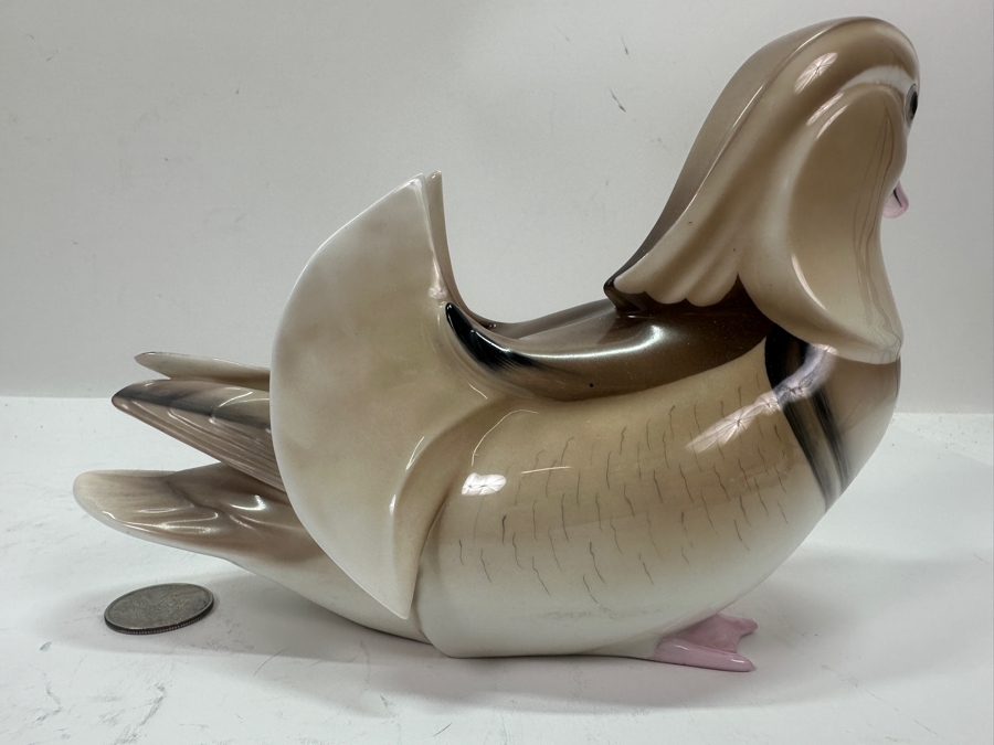 Vintage Noritake Nippon Toki Kaisha Mandarin Duck Figurine 8.25'W x 5.25'H [Photo 6]