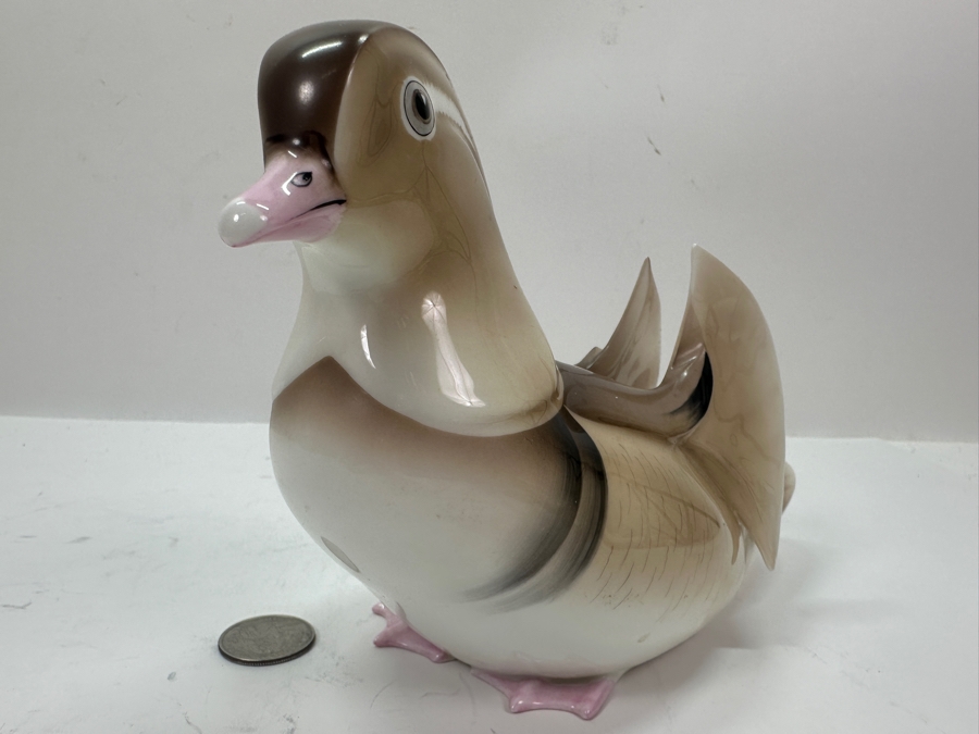 Vintage Noritake Nippon Toki Kaisha Mandarin Duck Figurine 8.25'W x 5.25'H [Photo 5]