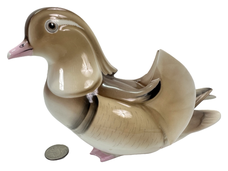 Vintage Noritake Nippon Toki Kaisha Mandarin Duck Figurine 8.25'W x 5.25'H [Photo 1]