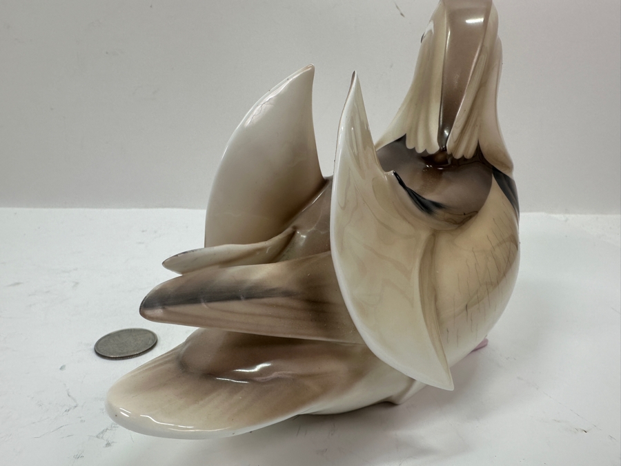 Vintage Noritake Nippon Toki Kaisha Mandarin Duck Figurine 8.25'W x 5.25'H [Photo 7]