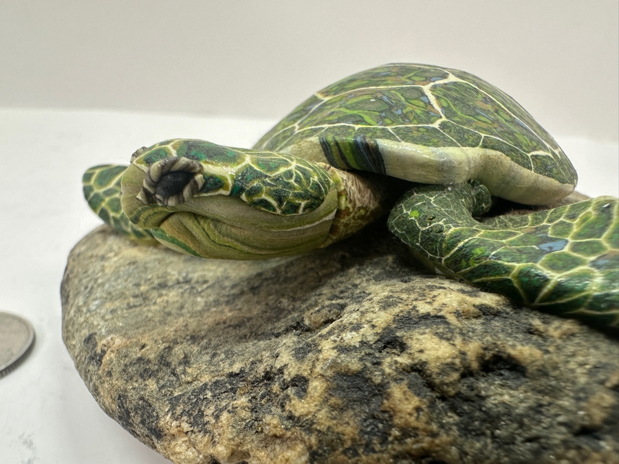 Original Sea Turtle Sculpture by Latzman 5'W [Photo 13]