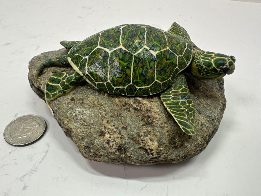 Original Sea Turtle Sculpture by Latzman 5'W [Photo 4]