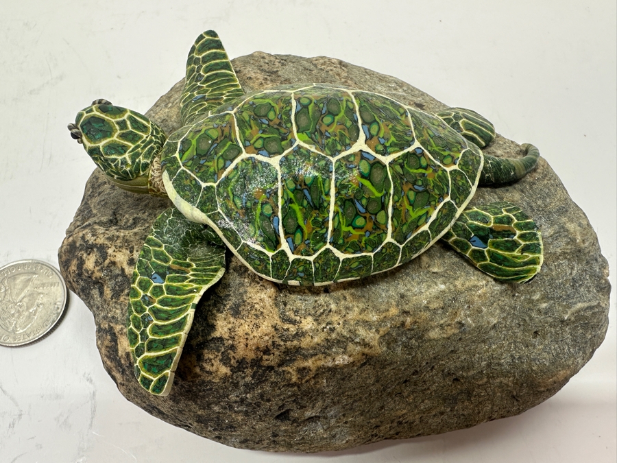 Original Sea Turtle Sculpture by Latzman 5'W [Photo 12]