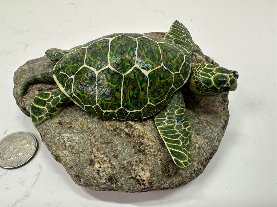 Original Sea Turtle Sculpture by Latzman 5'W [Photo 5]