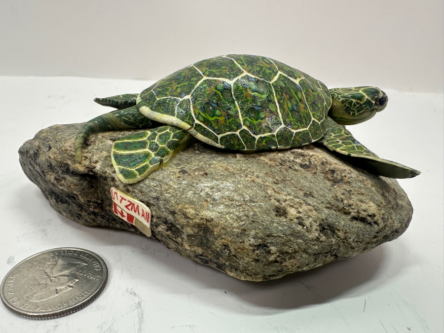 Original Sea Turtle Sculpture by Latzman 5'W [Photo 3]