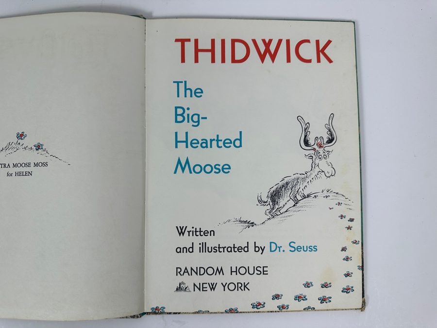 Vintage 1948 First Edition Dr. Suess 'Thidwick The Big-Hearted Moose' [Photo 3]