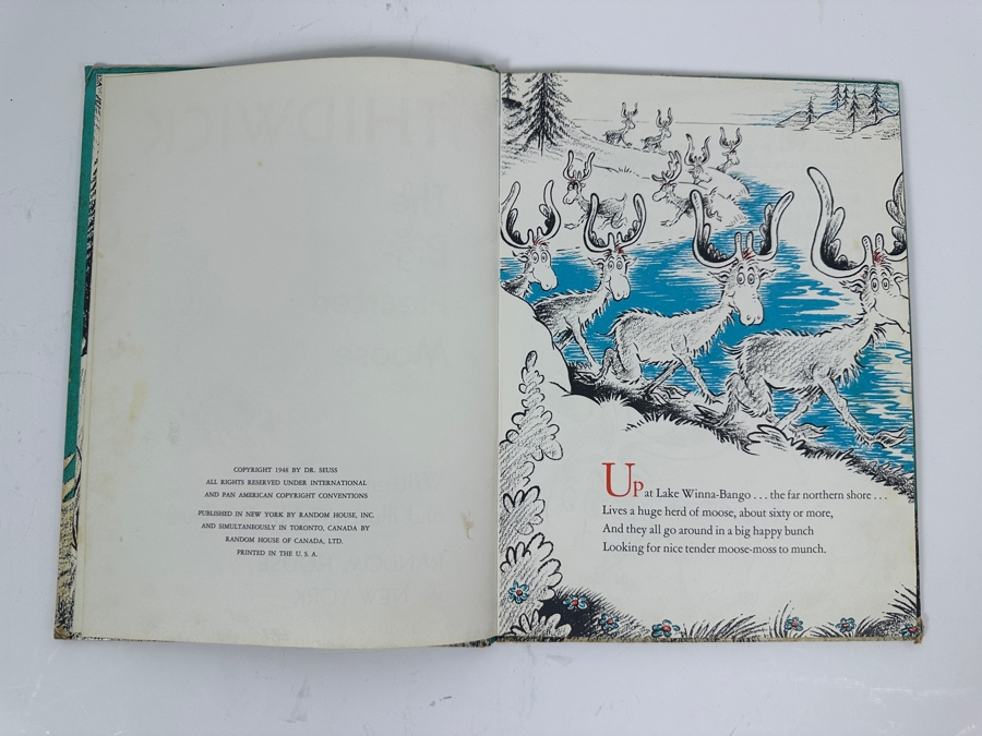 Vintage 1948 First Edition Dr. Suess 'Thidwick The Big-Hearted Moose' [Photo 4]